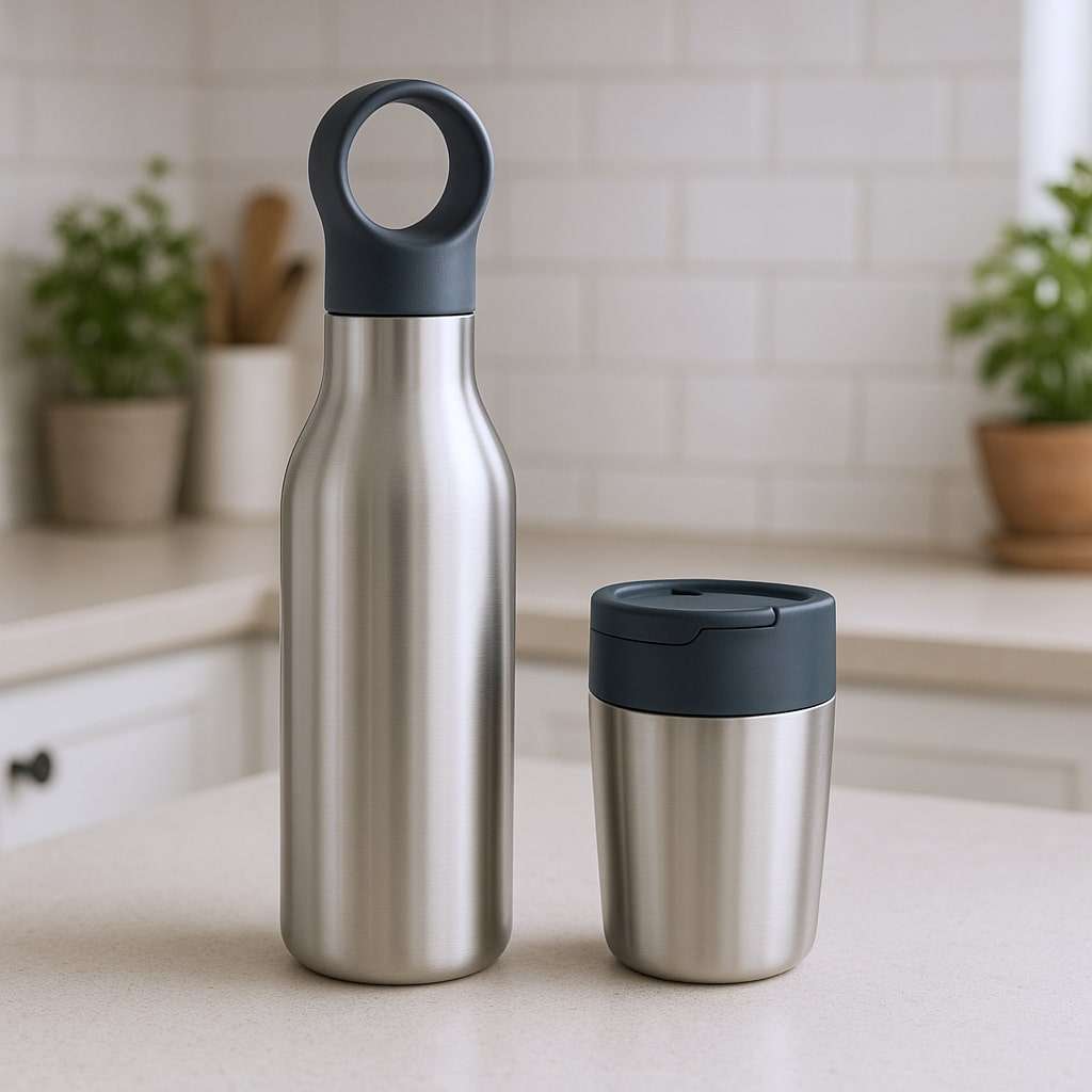 Mug & Bottle Set Steel By Joseph Joseph