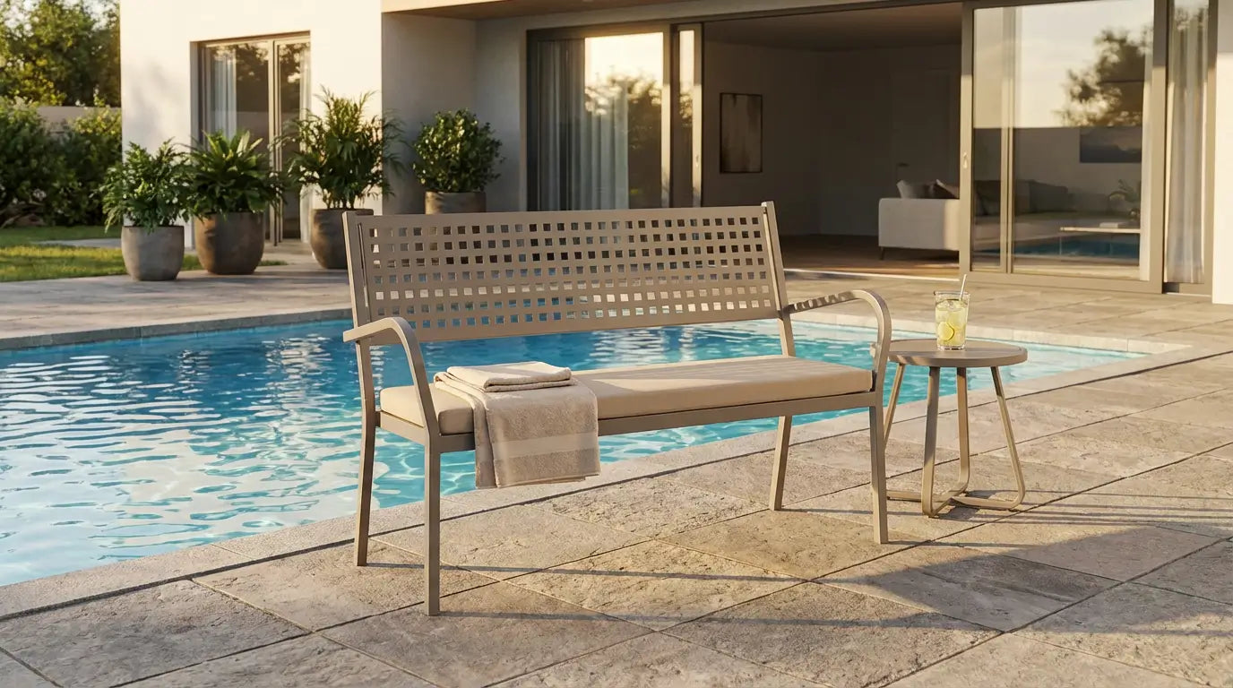 Alice two-Seater outdoor sofa- Powder Coating – Made in Italy