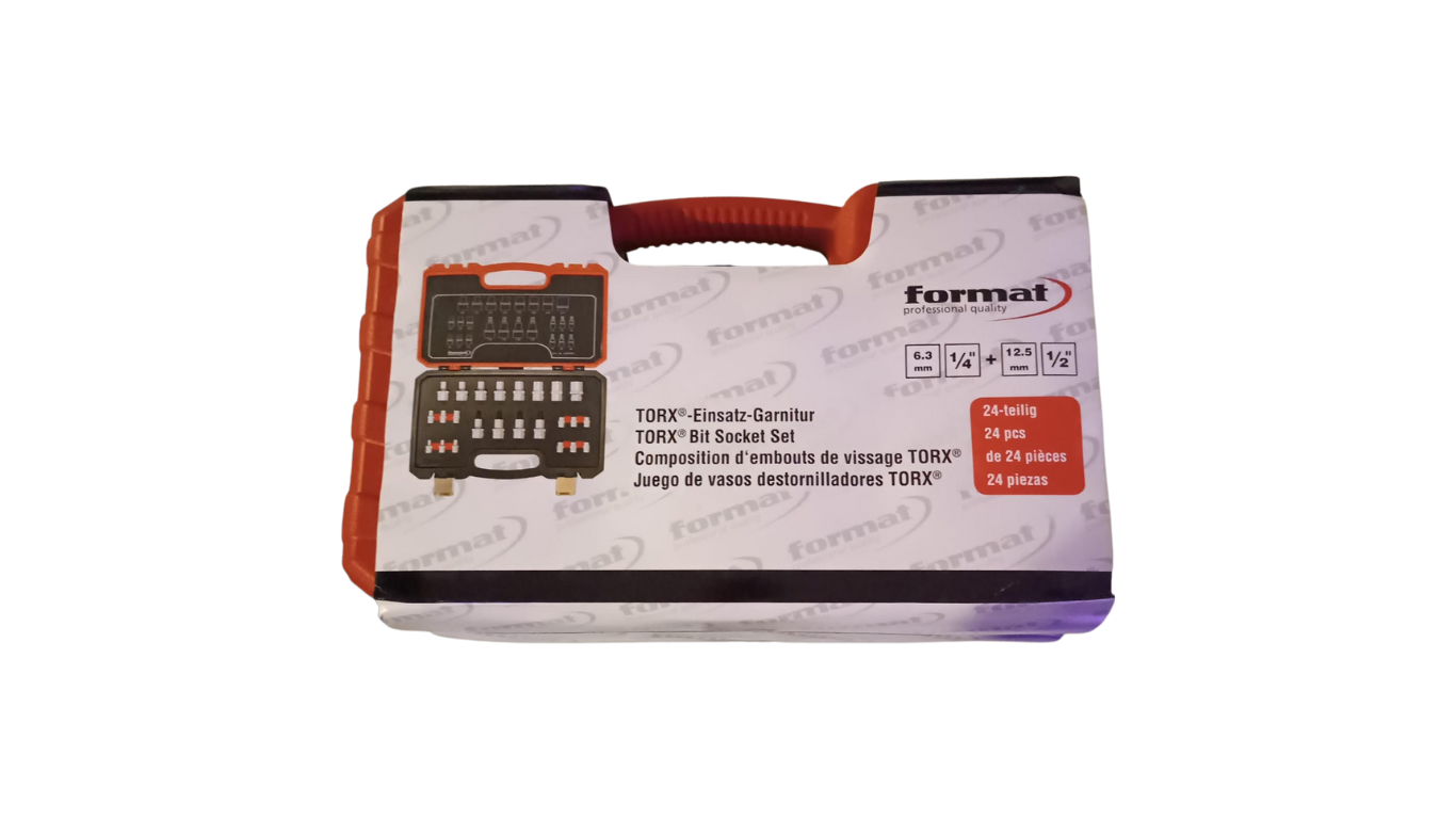 Screw-end set 24 pcs. TX 1/4+1/2″  by Format Germany