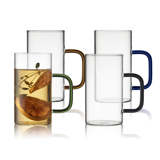 Glass Mug Torino 35 cl 4pcs Assorted