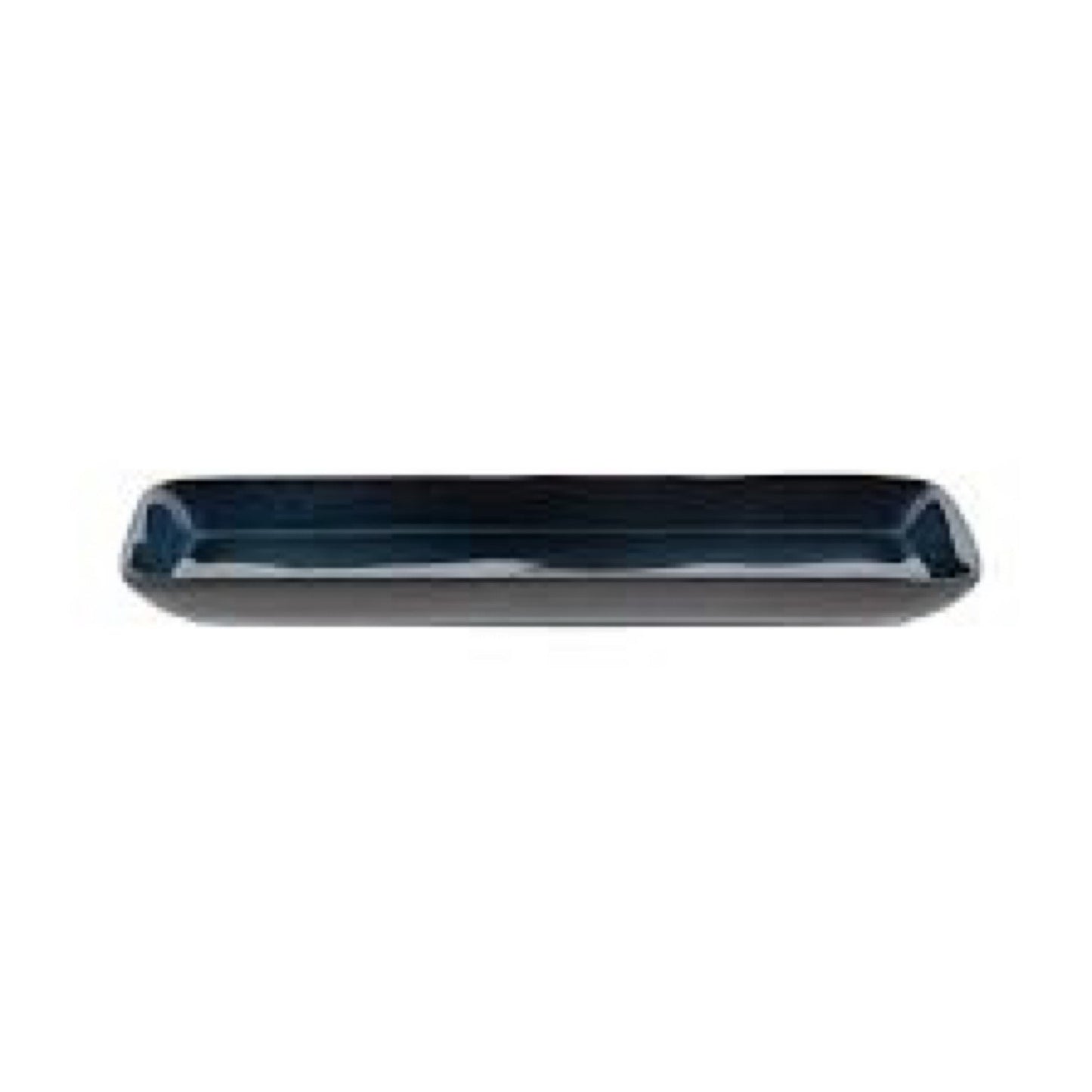 Stoneware Dish 14x38cm Black, Dark Blue (15826)