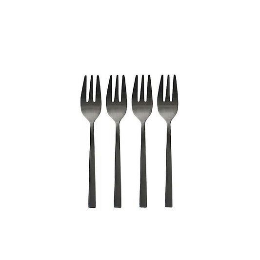 Cake Cutlery Fork Length 14.4cm 4 Pcs Black (23264)