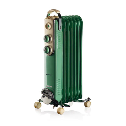 Vintage Oil Radiator 7 fins 1500W GREEN