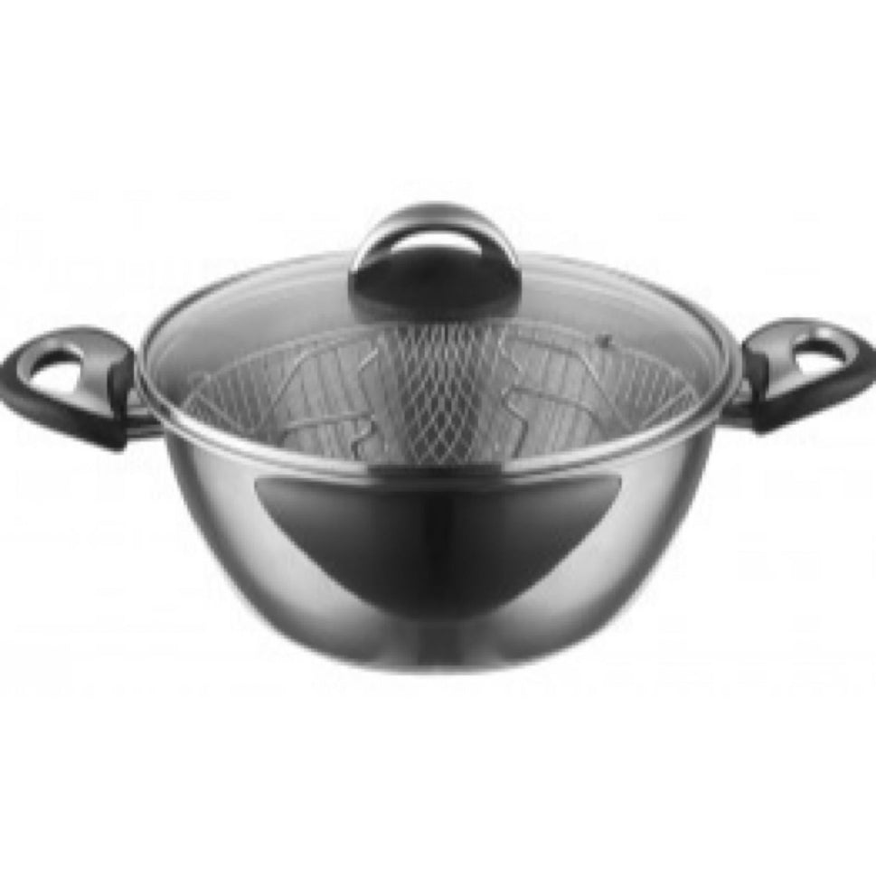 Titanium Frying Pot & Basket 24cm