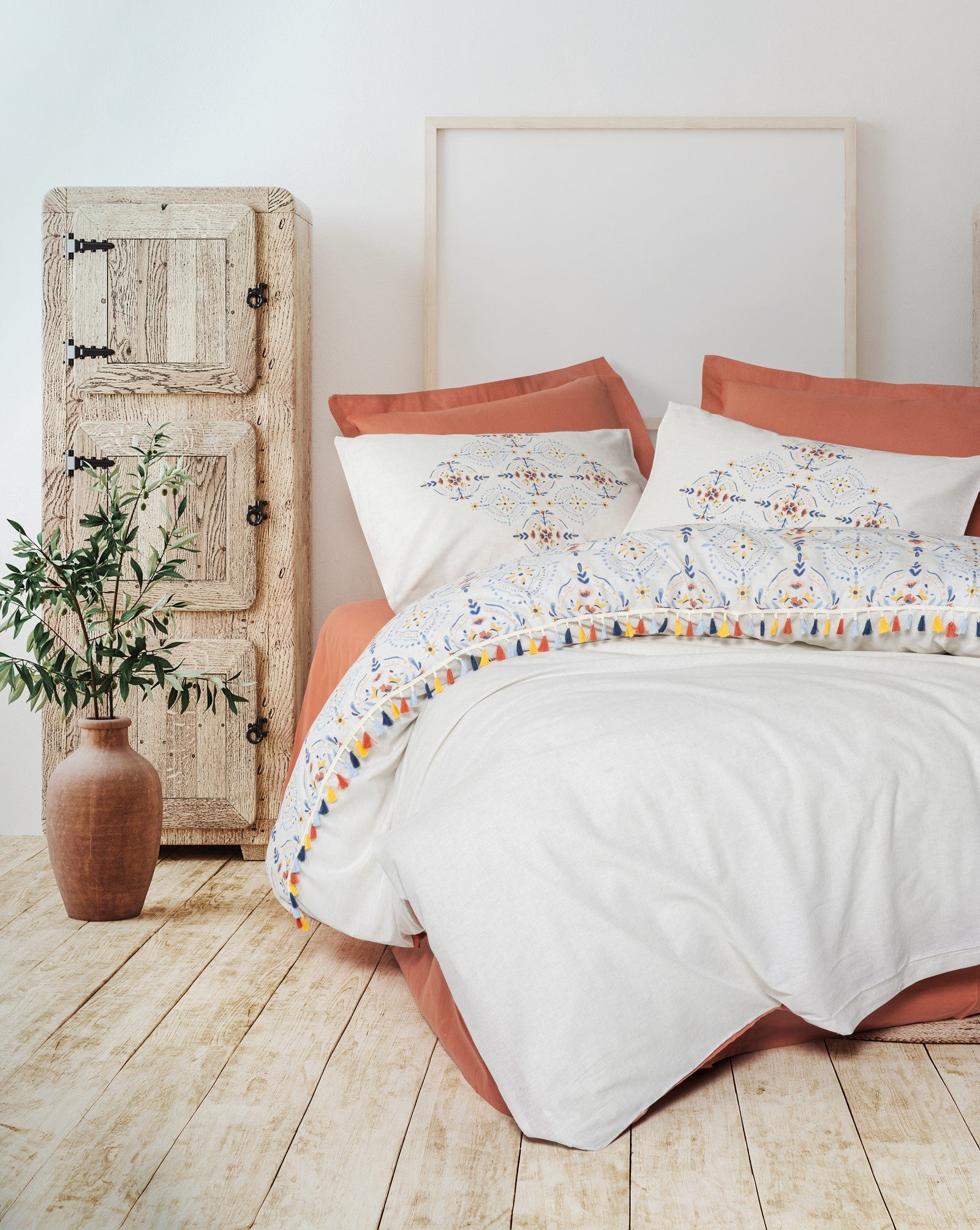 Double size bed duvet cover set 100% cotton MILLIS