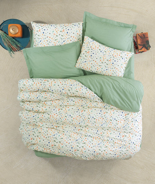 Double Duvet Cover Set Lola Green