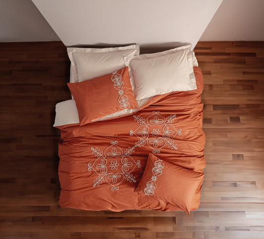 Embroidered  Double Duvet Cover Set TIVA