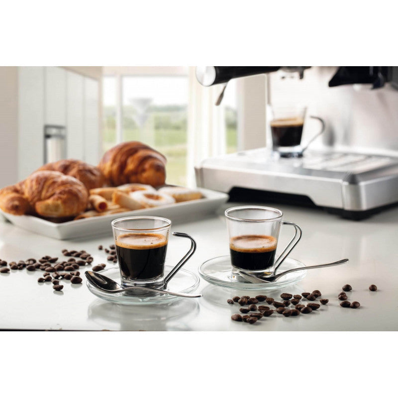 Espresso Coffee Machine In Stainless Steel, Built-in Ginder, 1600W