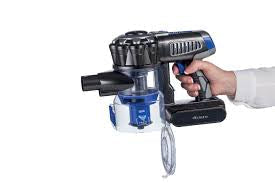 Cordless Electric Broom With Blue Rechargeable Battery 2 In 1 22.2V
