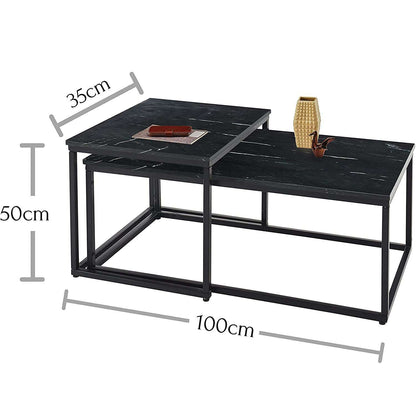 KENO Side Table Set of 2 Marble by Stella Trading - Germany