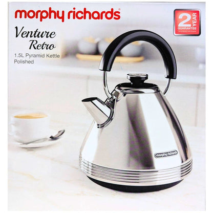 Venture Pyramid Kettle – Polished -1.5L by Morphy Richards