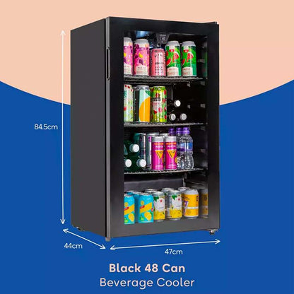 Freestanding Bottles Cooler Fridge, Black By Russell Hobbs
