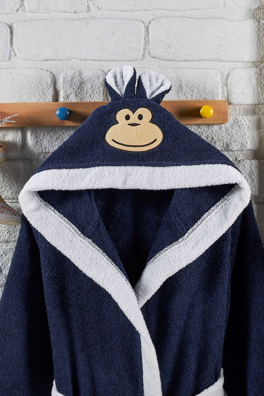 Monkey Navy Bathrobe kids