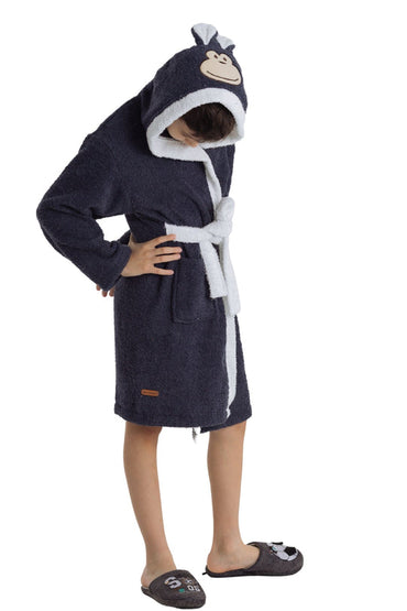 Monkey Navy Bathrobe kids