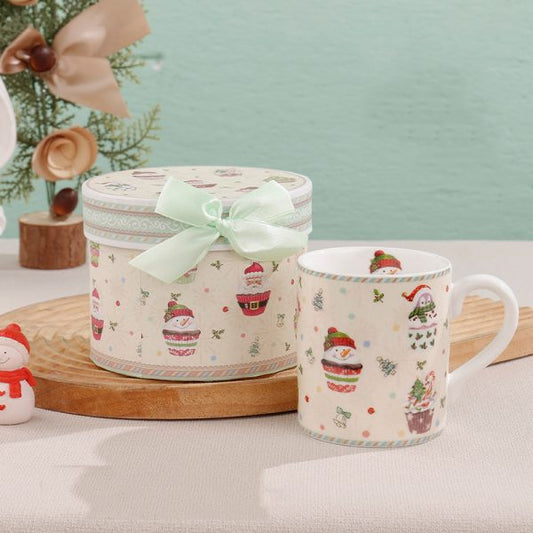 Vintage Ceramic Christmas Mug Santa Claus Design – 220ml