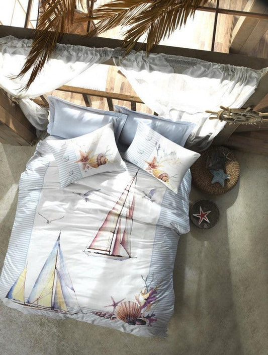 Double size bed duvet cover set 100% cotton YACHT