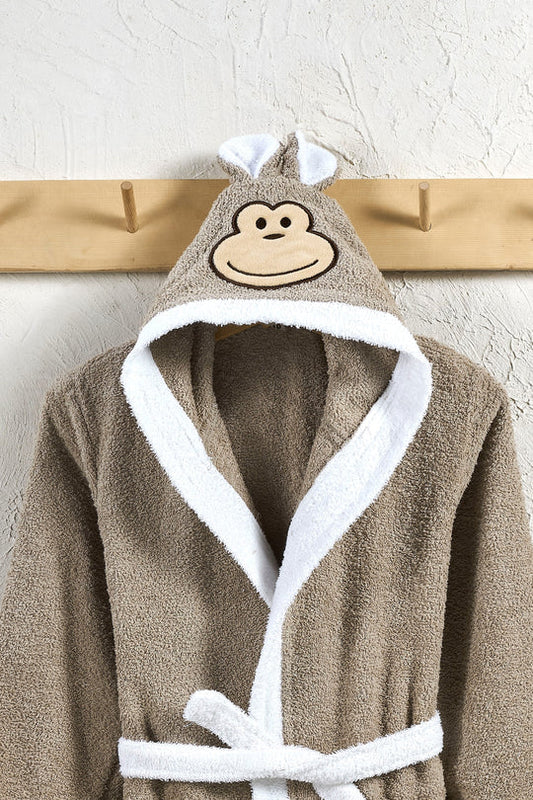 Monkey Brown Bathrobe kids