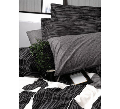 Double Duvet Cover Set Modern Anthracite