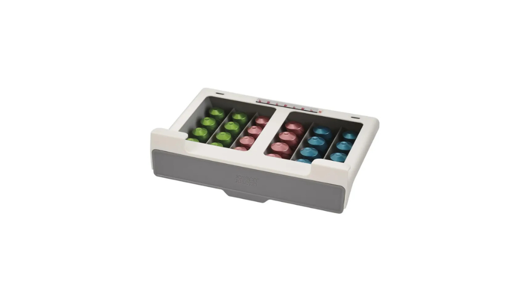 Cupboard-store coffee capsule drawer by Joseph Joseph