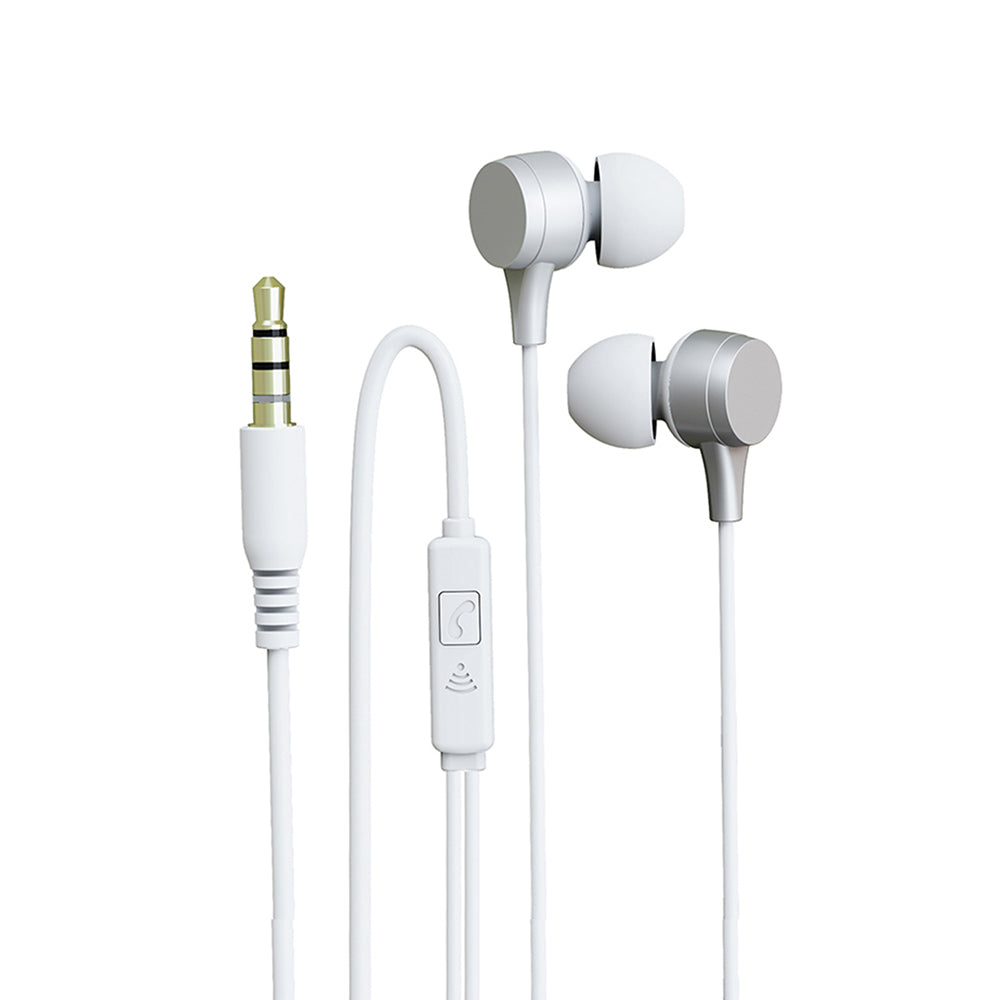 Earphones with Microphone and Control Button