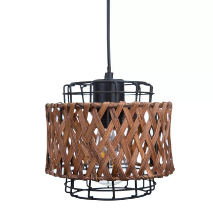 Nino TOBI Pendant Wire Screen with Bamboo Braid