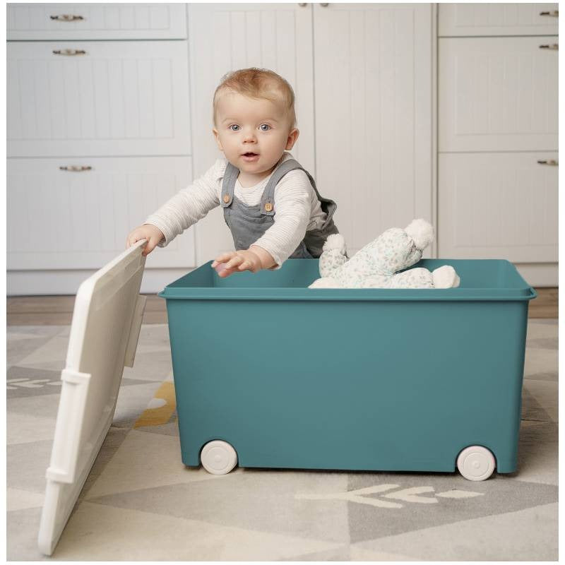 Rolling Storage Chest - Medium Size Green