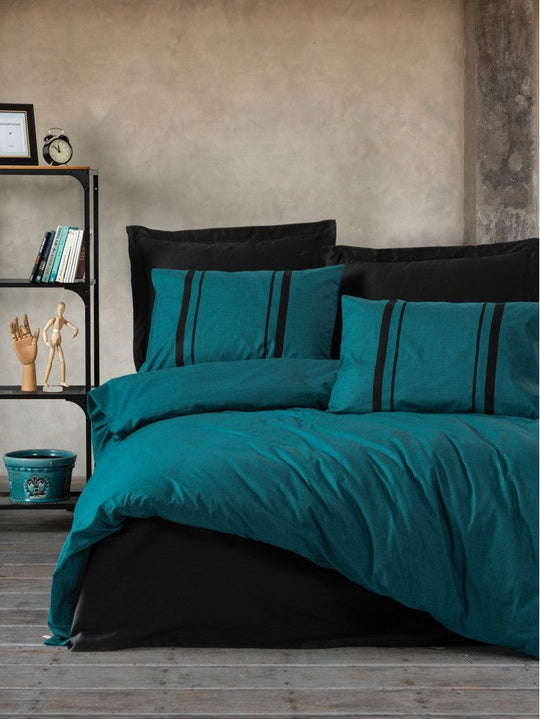 Double size Duvet Cover Set Bitter Petrol