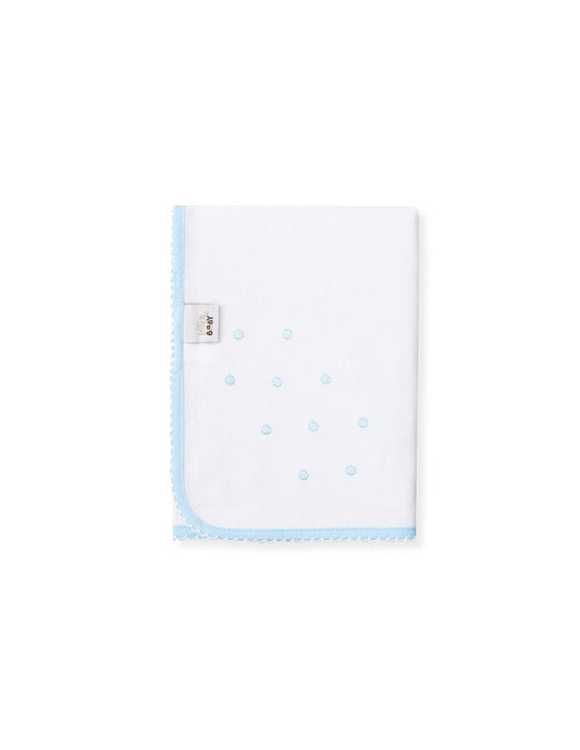 Interbaby Embroidered Gauze Blue