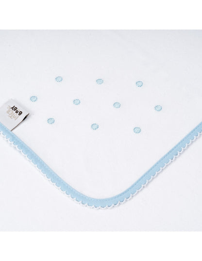 Interbaby Embroidered Gauze Blue