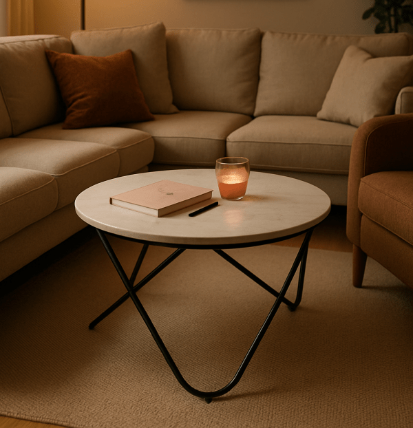 BAKU Coffee Table Marble Round by Stella Trading