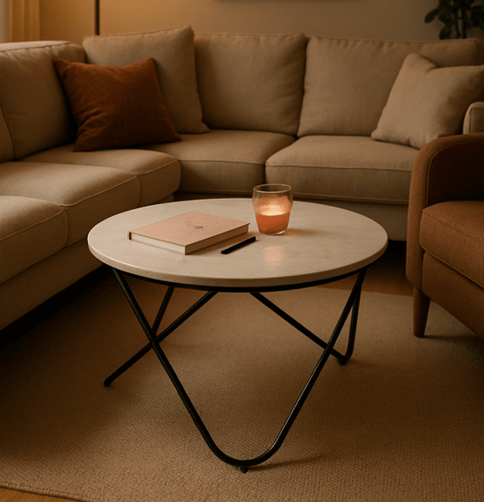 BAKU Coffee Table Marble Round by Stella Trading