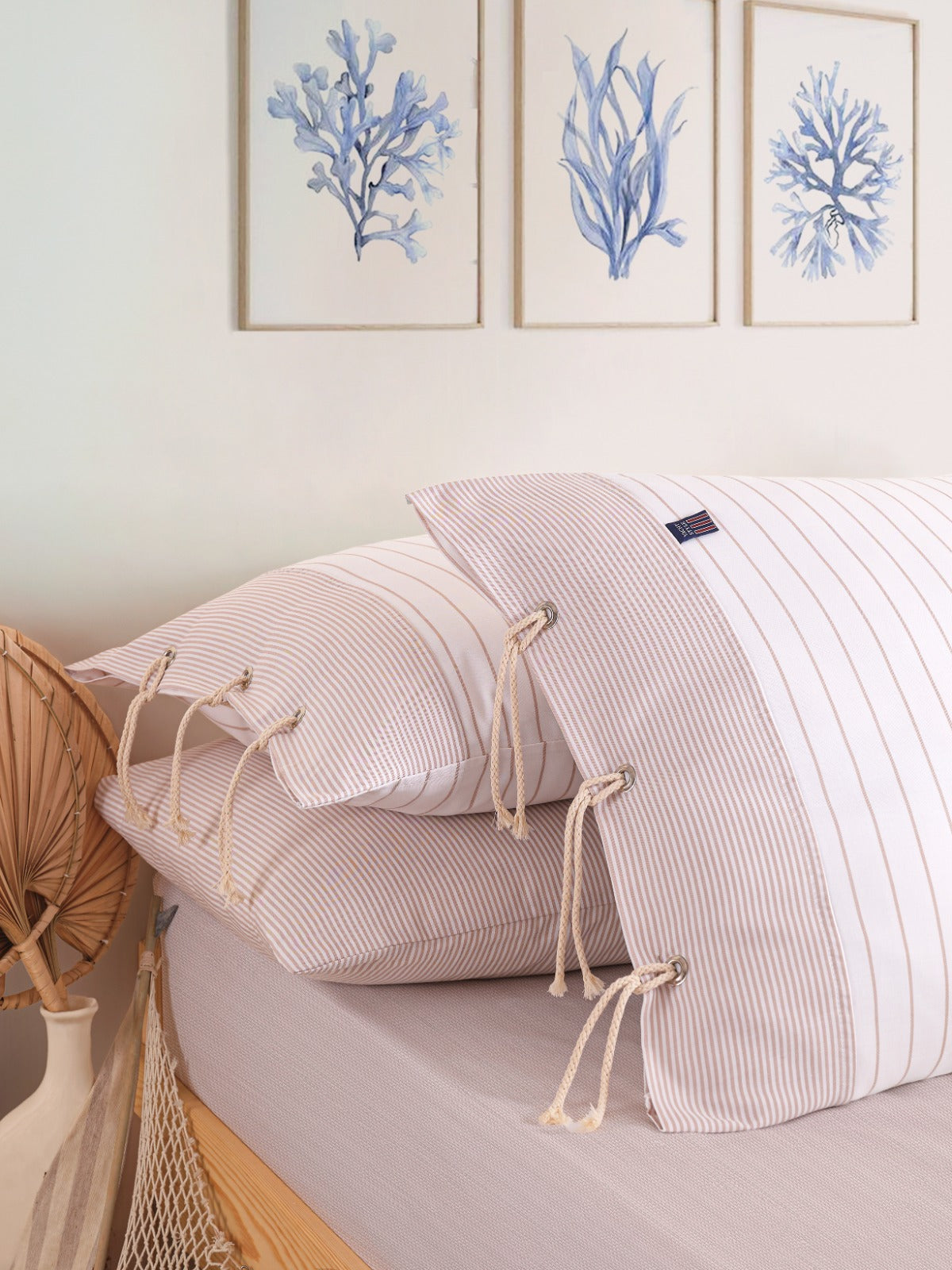 Cruise Double Yarn Dyed Duvet Cover Set - Beige