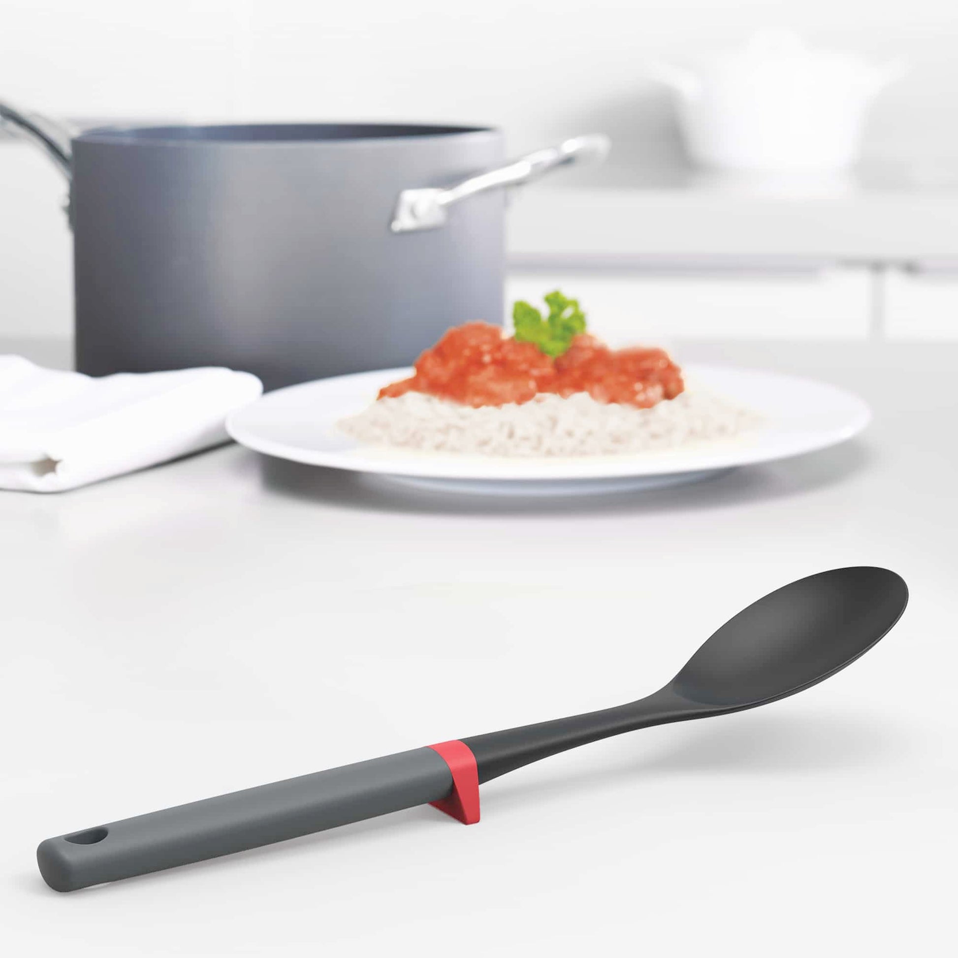 Joseph Joseph Duo Solid Spoon with Integrated Tool Rest