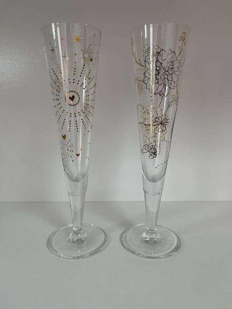 Ritzenhoff Champus Champagne Glass Set NIGHT SPARKLE and DAY SPARKLE by Kömer & Kupitz