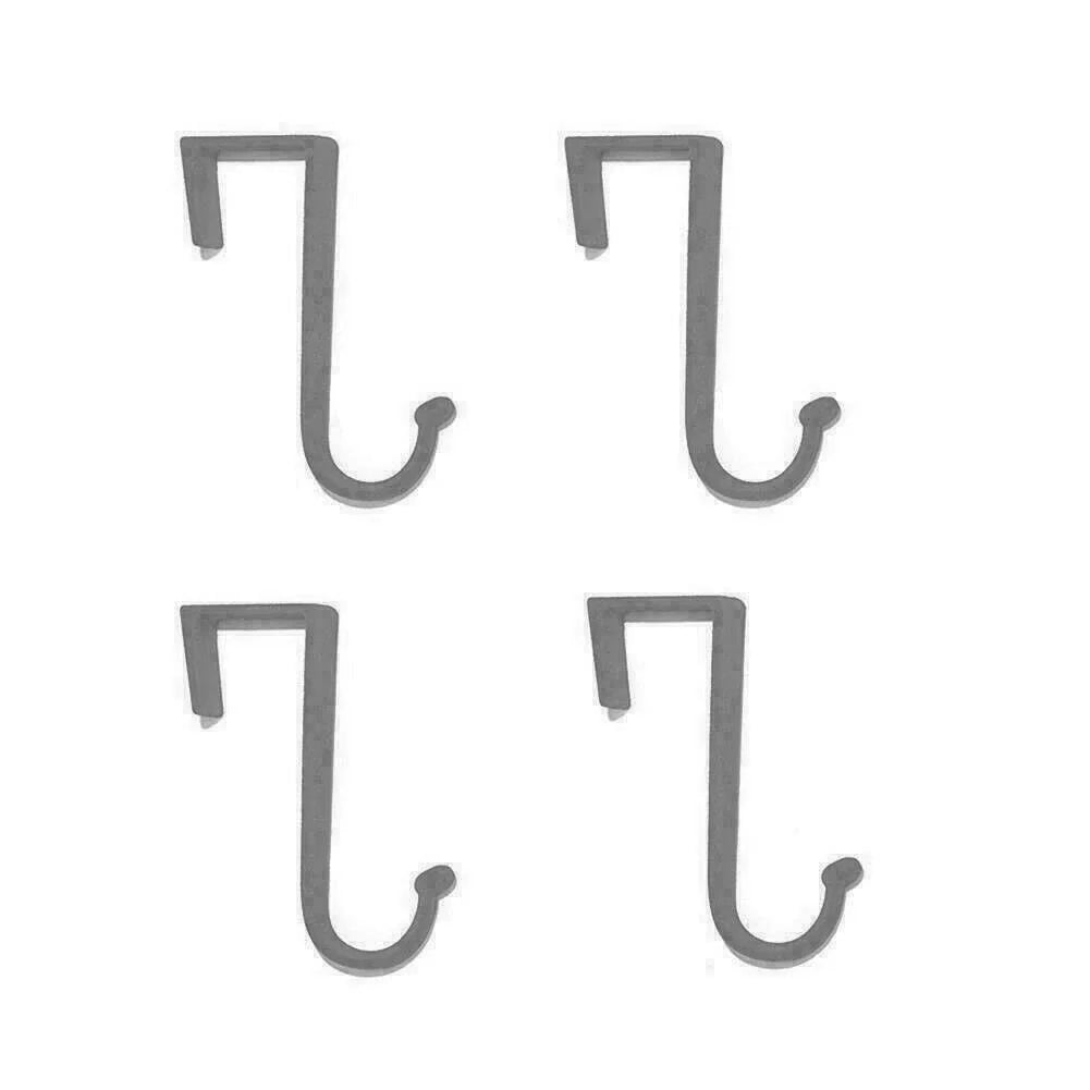 Over-the-Door Clothes Hanger Hooks – Set of 2 in Black or Grey