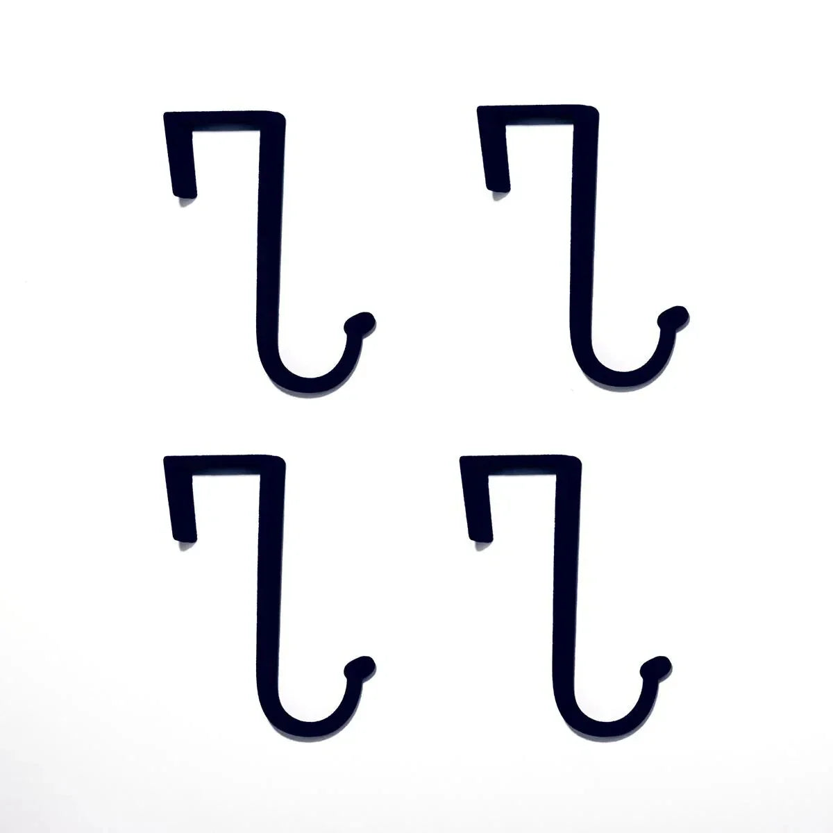 Over-the-Door Clothes Hanger Hooks – Set of 2 in Black or Grey