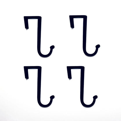 Over-the-Door Clothes Hanger Hooks – Set of 2 in Black or Grey