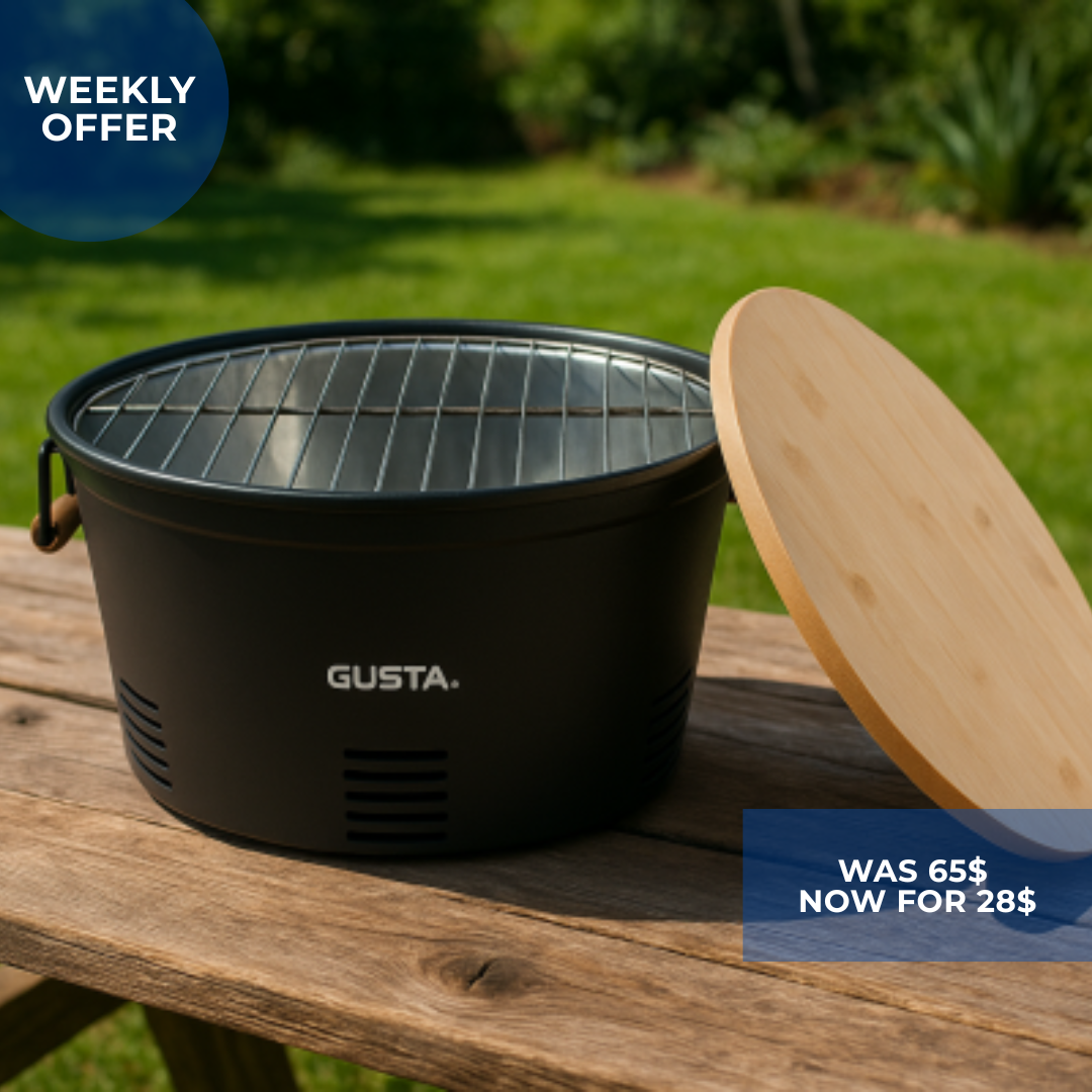 BBQ round ø35 black Gusta