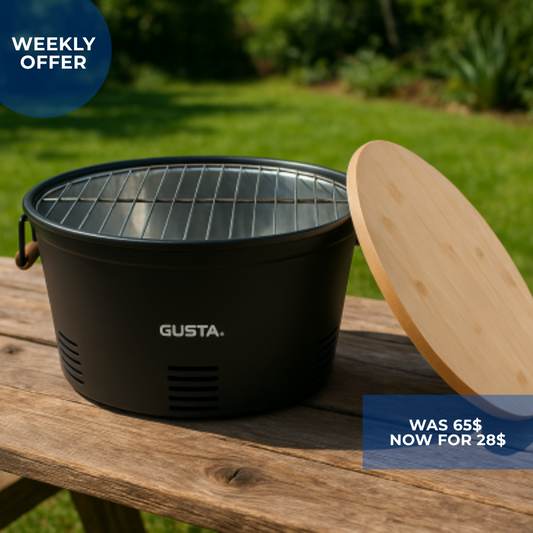 BBQ round ø35 black Gusta