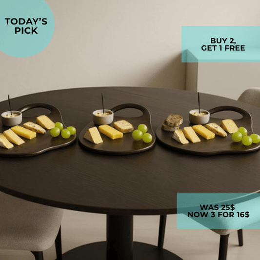 Board Plates Lola, Ceramic - Platinum (glossy & matt)