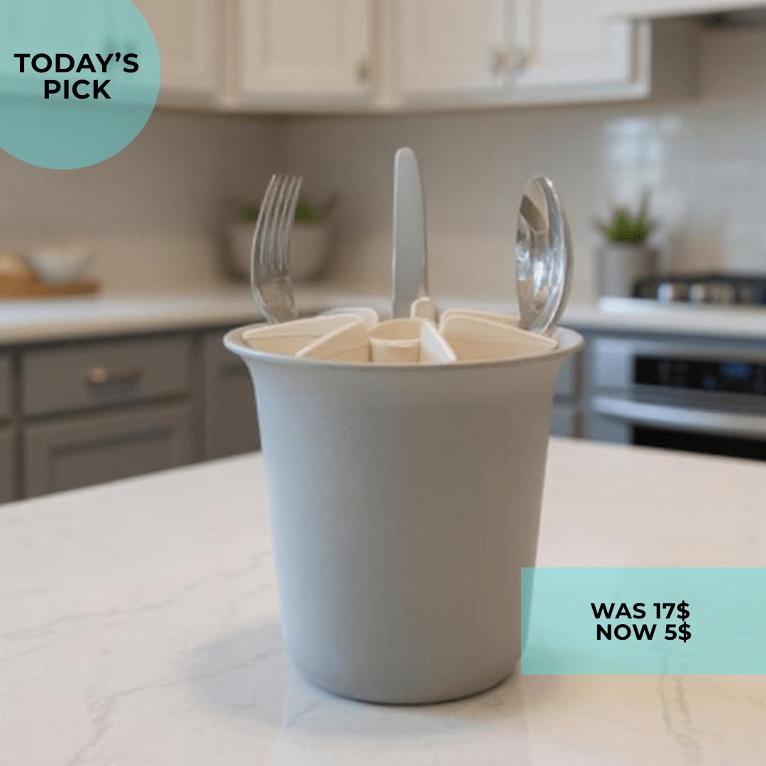 Point-Virgule Utensil Holder Cement Grey