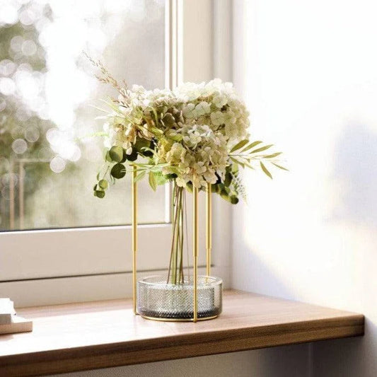 Umbra Tesora Adjustable Glass Vase - Brass