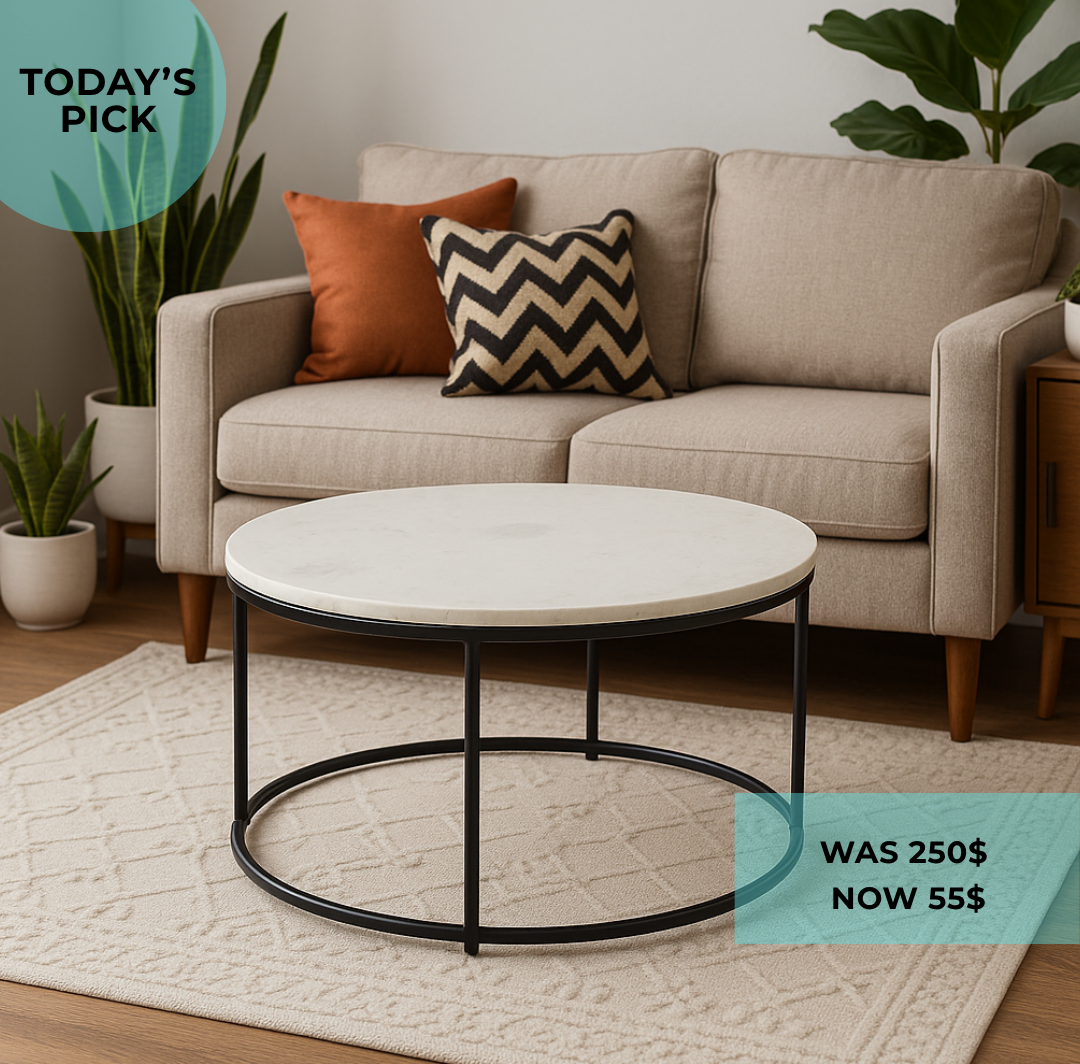 Round Marble Coffee Table by Stella