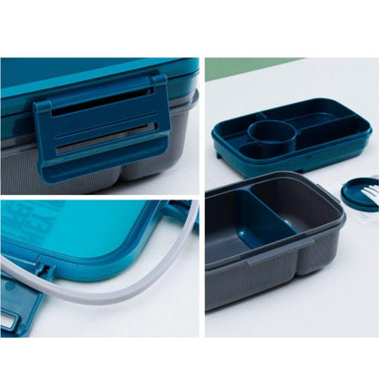 Lunch Box with Cutlery Set 6-Compartments (1700 ml)