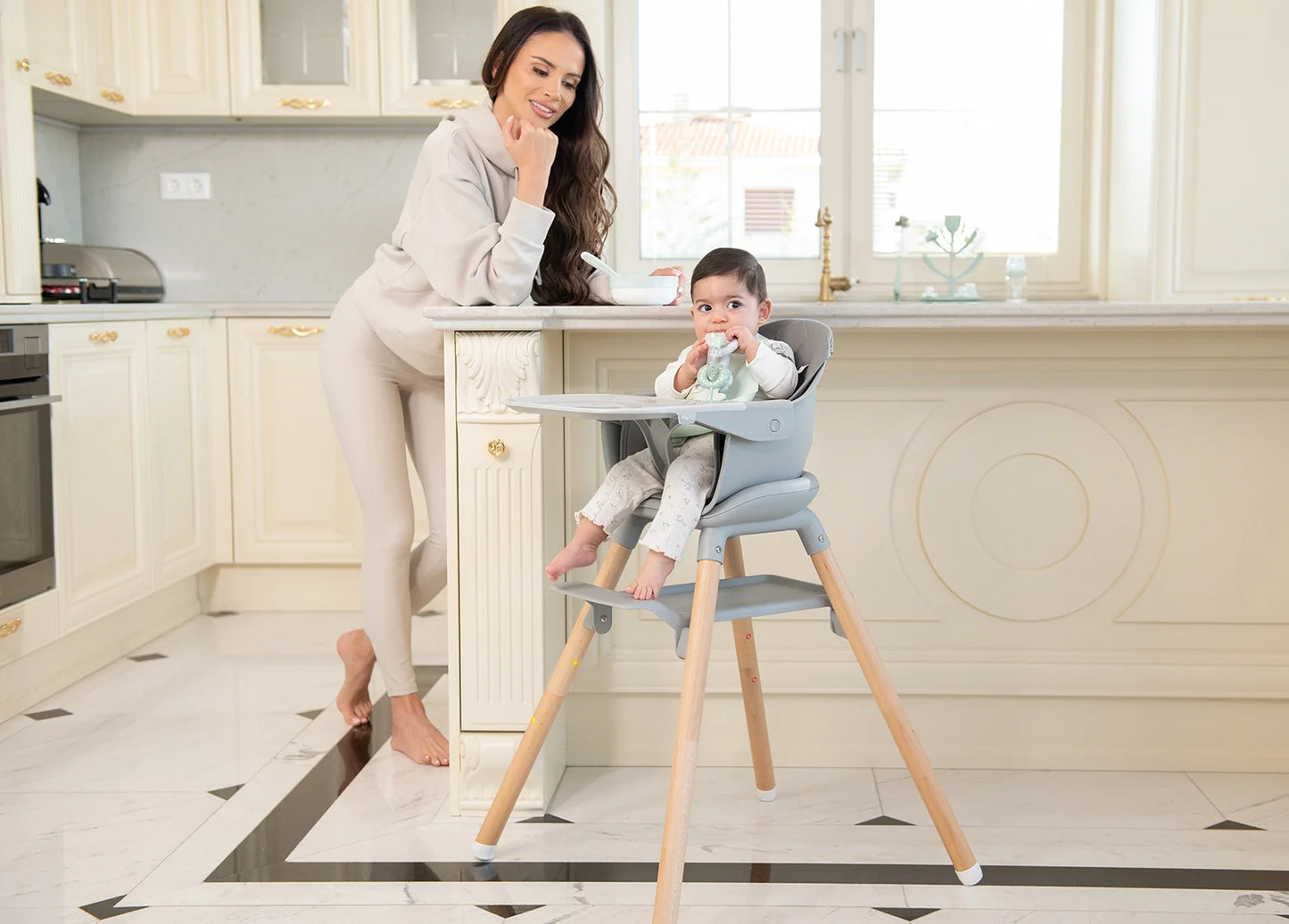 Woody Beige Highchair 6in1