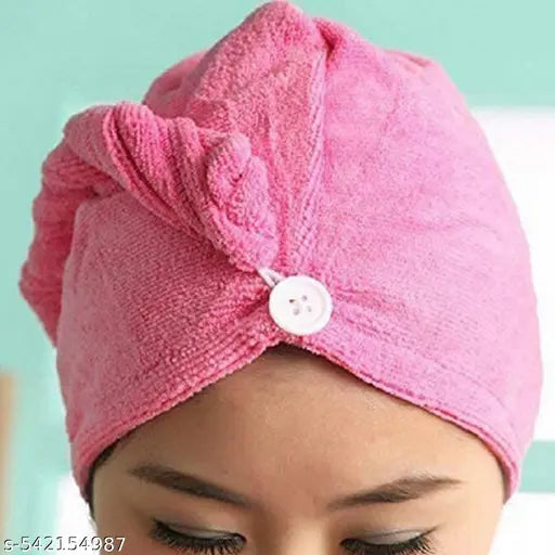 Hair Drying Cap Towel Wrap - 100% Cotton