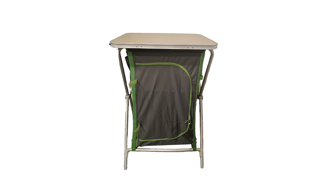 Camping shelf with interion space for optimal storage by Crivit