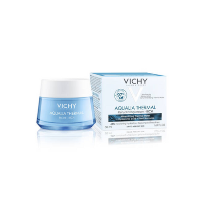 Vichy Aqualia Thermal Face Moisturizing Rich Cream for Dry Skin / 50ml