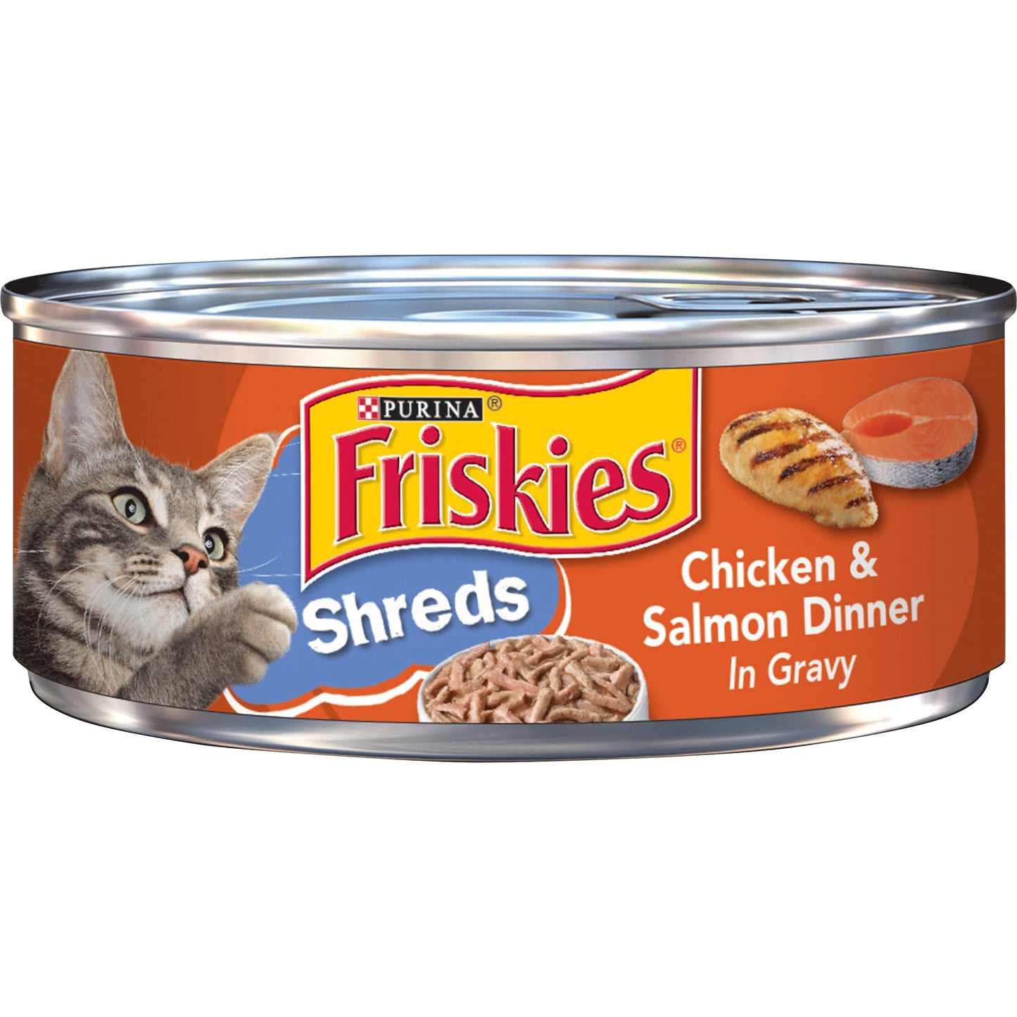 Friskies Shreds Chicken and Salmon Dinner in Gravy / 156g